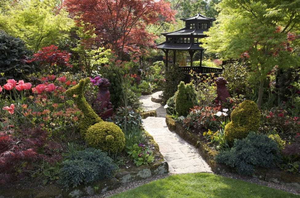 Японский сад: фото и описание стиля ландшафтного дизайна садового участка, как сделать своими руками из камней