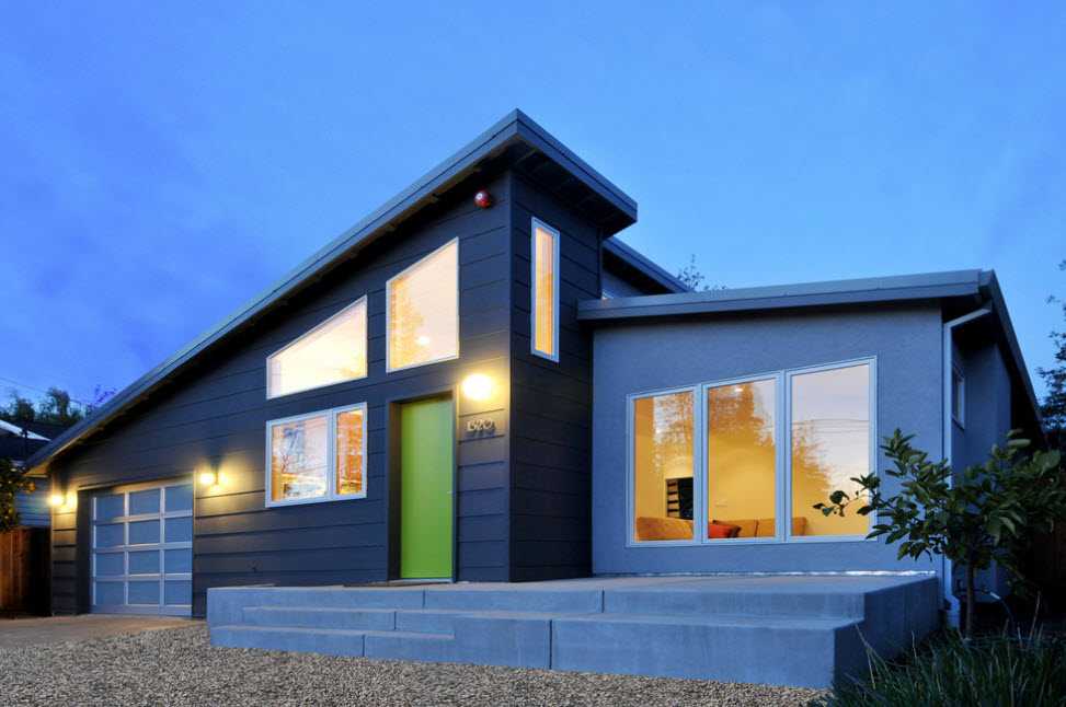 23 красивых проекта домов с односкатной крышей + видео
