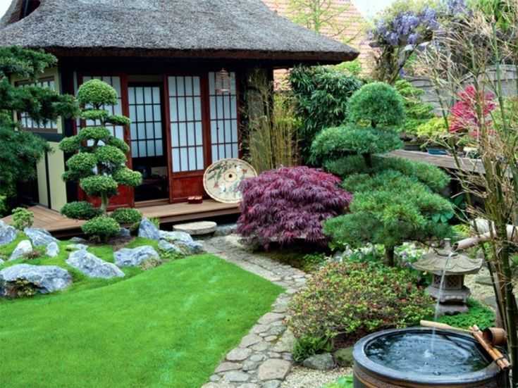 Японский сад — классический образец этнического стиля в ландшафтном дизайне